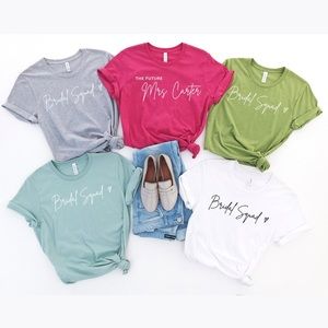 Bridal shirt bridal squad wife tee
